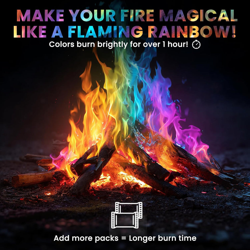 Magic campfire fire colour